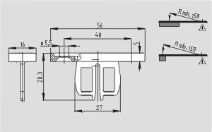 Dimensional drawing (actuator) : Straight actuator AZ 15/16-B1