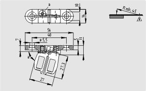 Dimensional drawing (actuator)