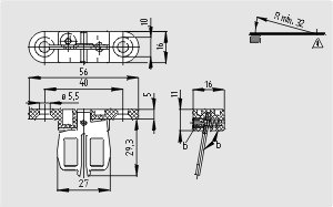 Dimensional drawing (actuator)