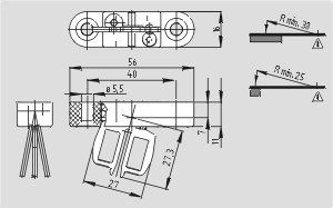 Dimensional drawing (actuator)