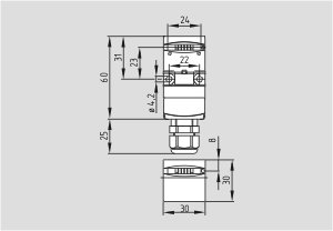 Dimensional drawing (basic component)