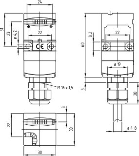 Dimensional drawing (basic component)