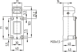 Dimensional drawing (basic component)