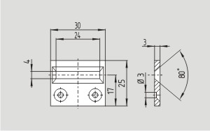 Dimensional drawing (actuator)