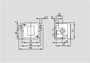 Dimensional drawing (basic component)