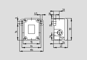 Dimensional drawing (basic component)