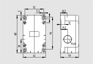 Dimensional drawing (basic component)