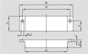 Dimensional drawing (actuator)