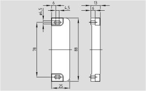 Dimensional drawing (actuator)