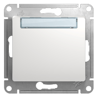 Schneider Electric. Glossa - 1-полюсн. кнопка с полем для надписи - механизм - 10 A - белый - GSL000119