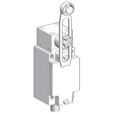 Schneider Electric. Telemecanique: limit switch XCKJ - th.plastic roller lever var. length - 1NC+1NO - snap - M12 XCKJ10541D