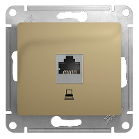 Schneider Electric. Glossa - компьютер.розетка - RJ45 cat.5e UTP - титан - GSL000481K