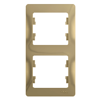 Schneider Electric. Glossa - рамка - вертик. - 2-постов. - титан - GSL000406