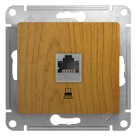 Schneider Electric. Glossa - компьютер.розетка - RJ45 cat.5e UTP - дерево - GSL000581K