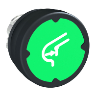 Schneider Electric. pushbutton head for harsh environment - green - with marking-legend rotated 90° - ZB4BC38029RA