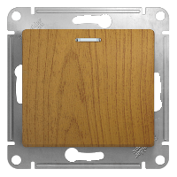 Schneider Electric. Glossa - 1-полюсн. выключ. на 2 напр. с ламп. - механизм - 10 AX - дерево - GSL000563