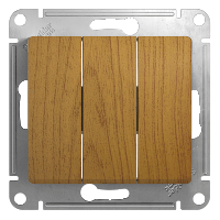 Schneider Electric. Glossa - 1-полюсн. 3-клавиш.выкл. - механизм - 10 AX - дерево - GSL000531