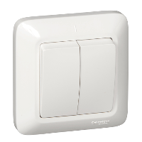 Schneider Electric. Прима - выключатель - скр. уст. - 2-кл. - 10АХ - сл. кость - IP20 - VS5U-218-S
