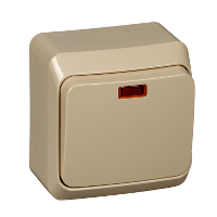 Schneider Electric. ОДНОКЛАВИШНЫЙ ВЫКЛЮЧ. С ПОДСВ. (СХ.1) - BA10-005K