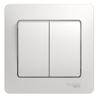 Schneider Electric. Glossa - 1-полюсн. 2-клавиш.выкл. - механизм в сборе - 10 AX - белый - GSL000152