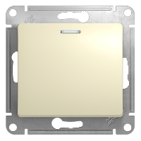 Schneider Electric. Glossa - 1-полюсн. выкл. с ламп. - механизм - 10 AX - бежевый - GSL000213