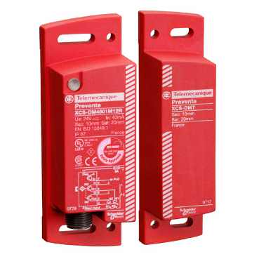 Schneider Electric. Telemecanique: coded magnetic system XCSDM3 - SIL 2 - 2 PNP outputs - connector - XCSDM3791M12