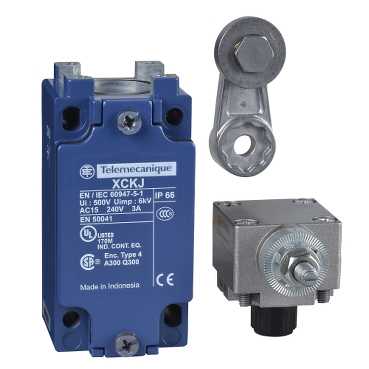 Schneider Electric. Telemecanique: limit switch XCKJ - steel roller lever - 1NC+1NO - snap action - M20 XCKJ10513H29