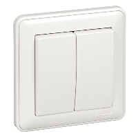 Schneider Electric. W59 2-клавишный ВЫКЛЮЧАТЕЛЬ, 16АХ, в сборе, СЛОНОВАЯ КОСТЬ - VS516-252-28