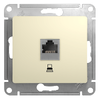 Schneider Electric. Glossa - компьютер.розетка - RJ45 cat.5e UTP - бежевый - GSL000281K