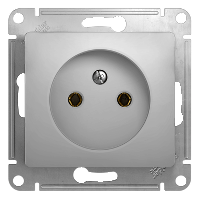 Schneider Electric. Glossa - одна розетка - без заземл. - 2P - 16 A - алюминий - GSL000341