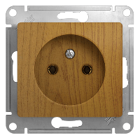 Schneider Electric. Glossa - одна розетка - без заземл. - 2P - 16 A - дерево - GSL000541