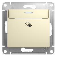 Schneider Electric. Glossa - выкл.,управл.карточкой-ключом - бежевый - GSL000269