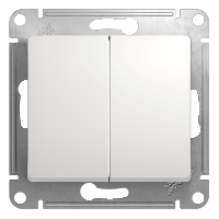 Schneider Electric. Glossa - выкл.,сдвоенн. на 2 напр. - механизм - 10 AX - белый - GSL000165