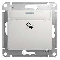 Schneider Electric. Glossa - выкл.,управл.карточкой-ключом - алюминий - GSL000369