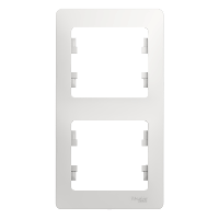 Schneider Electric. Glossa - рамка - вертик. - 2-постов. - белый - GSL000106