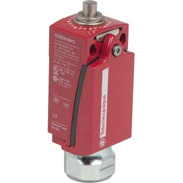 Schneider Electric. Telemecanique: safety limit switch - metal - steel plunger - 2NC+1NO - 1 entry tapped 1/2" NPT - XCSD3910N12