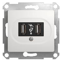 Schneider Electric. Glossa - USB розетка - 5 В пост.ток - белый - GSL000132
