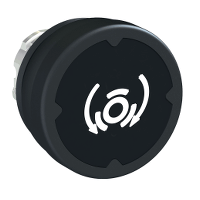 Schneider Electric. pushbutton head for harsh environment - black - with marking - ZB4BC28041