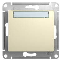 Schneider Electric. Glossa - 1-полюсн. кнопка с полем для надписи - механизм - 10 A - бежевый - GSL000219