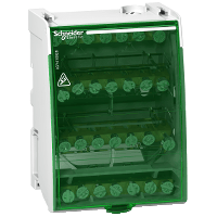 Schneider Electric. Распределительный блок винтовой Linergy DS, 4 полюса 100А 28 отверстий - LGY410028