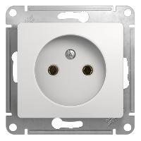 Schneider Electric. Glossa - одна розетка - без заземл. - 2P - 16 A - белый - GSL000141