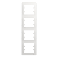 Schneider Electric. Glossa - рамка - вертик. - 4-постов. - белый - GSL000108