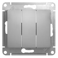 Schneider Electric. Glossa - 1-полюсн. 3-клавиш.выкл. - механизм - 10 AX - алюминий - GSL000331