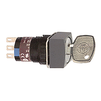 Schneider Electric. square black key selector switch Ø16-projecting keylock 2 positions-1CO - XB6ECG221P