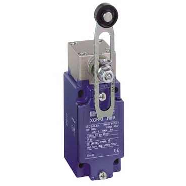 Schneider Electric. Telemecanique: limit switch XCKJ - th.plastic roller lever var length - 1NC+1NO - snap - 1/2NPT XCKJ10541H7