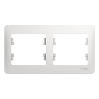Schneider Electric. Glossa - рамка - горизонт. - 2-постов. - белый - GSL000102