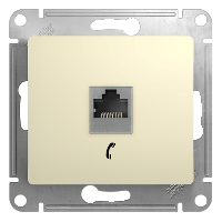Schneider Electric. Glossa - телефоннная розетка - RJ11 - бежевый - GSL000281T