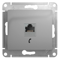 Schneider Electric. Glossa - телефоннная розетка - RJ11 - алюминий - GSL000381T