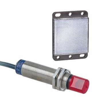 Schneider Electric. Telemecanique: photo-electric sensor - XU1 - reflex - 90° - Sn 4m - 12..24VDC - cable 2m - XU1N18NP341W
