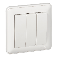Schneider Electric. W59 3-клавишный ВЫКЛЮЧАТЕЛЬ, 16АХ, в сборе, БЕЛЫЙ - VS0516-351-18